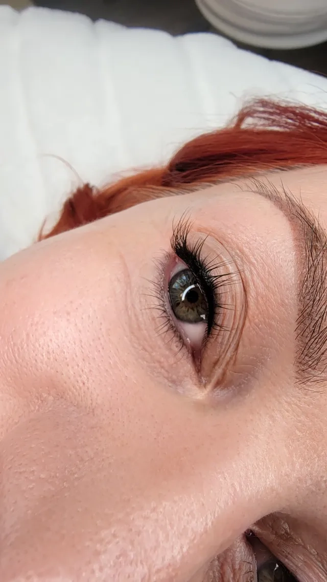 Close-up of Lash Extensions on Eye