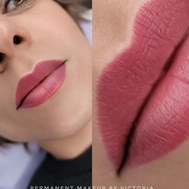 Fresh Permanent Lip Makeup Application Result