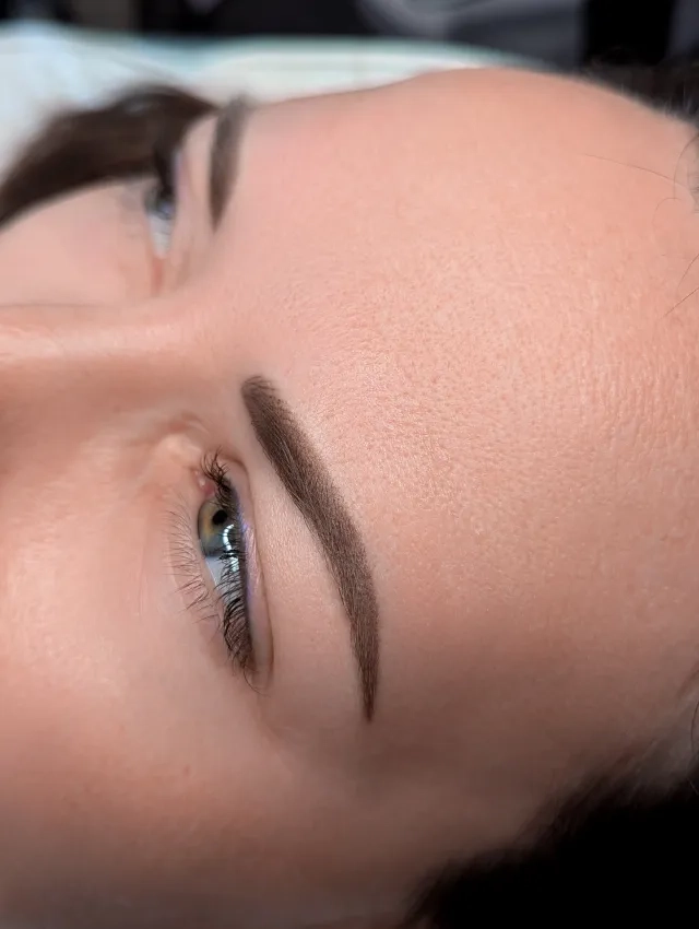 Perfectly Shaped Eyebrow After Microblading